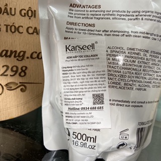 DẦU HẤP TÓC KARSEELL COLLAGEN SIÊU MỀM MƯỢT TÓC 500ML.