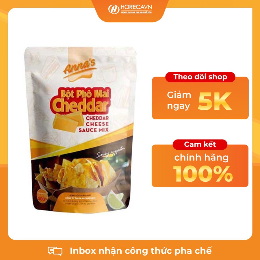 Bột Phô mai Cheddar 500gr - Chất Lượng Vượt Trội 100% Từ Úc - Ứng Dụng Pha Chế, Làm Bánh