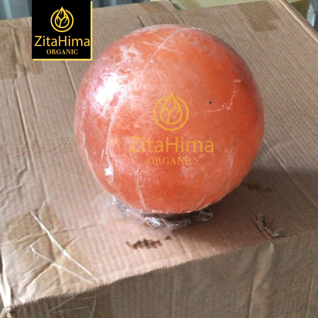 Đèn Đá Muối Đã Chế Tác Hình Cầu ZitaHima - Quà tặng sức khỏe