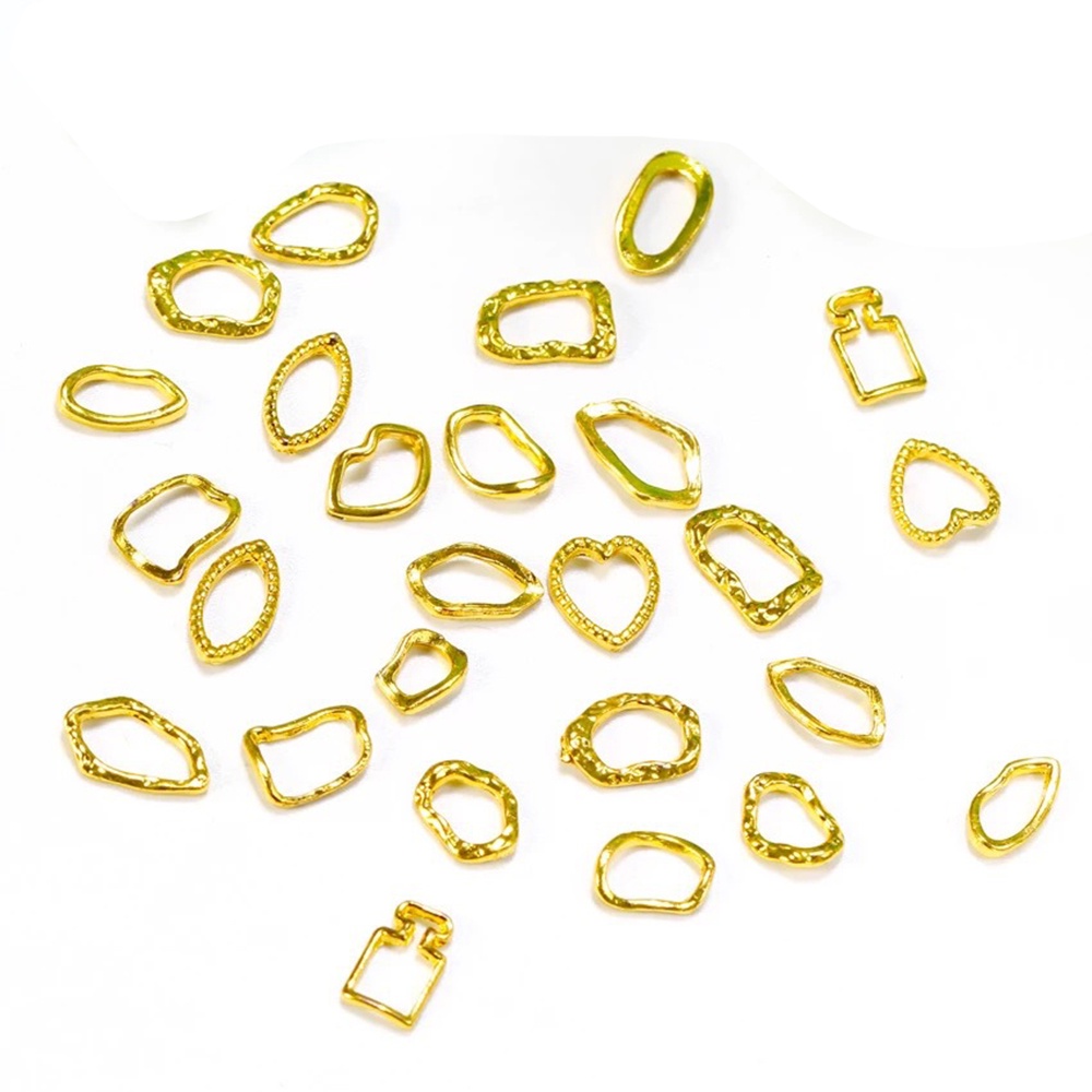 [Hàng mới về] Set 20 phụ kiện trang trí móng tay 3d diy bằng hợp kim cho nữ