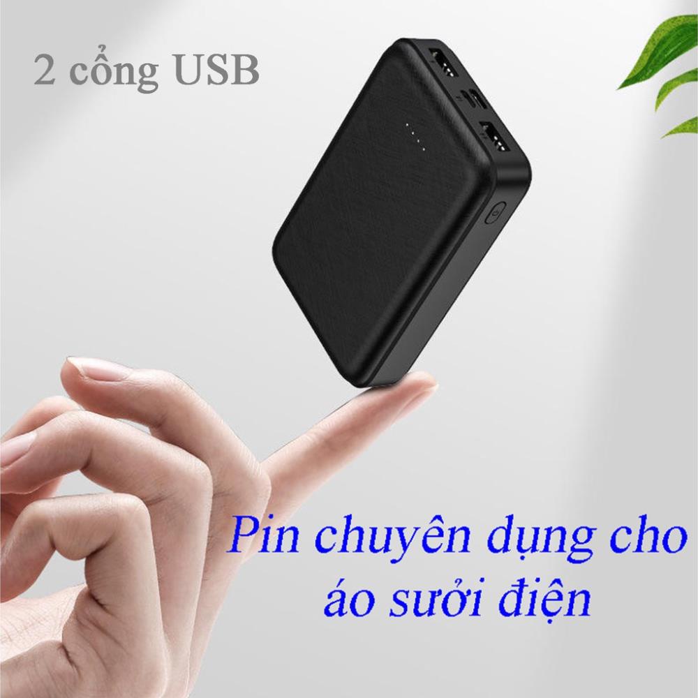 Pin chuyên dụng cho áo sưởi điện 12.000 mAh chuẩn dung lượng
