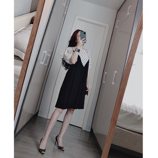 Váy chấm bi big size Nữ giới