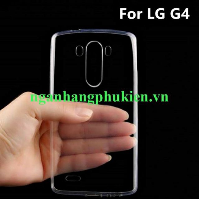 Ốp lưng + kính cường lực LG G4 silicon dẻo trong suốt siêu mỏng 0.5mm