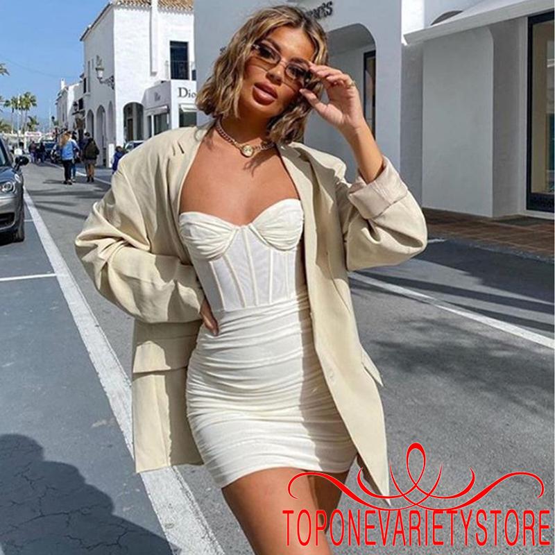 Đầm Dây Nữ Lưng Trần Xếp Ly Quyến Rũ | BigBuy360 - bigbuy360.vn