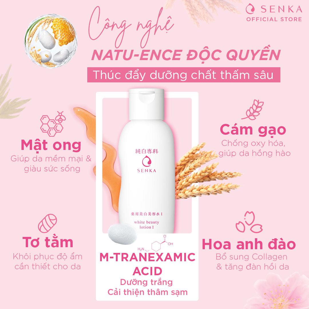 Nước dưỡng da trắng hồng , mờ thâm sạm Senka Aqua Bright Lotion 200ml_15378