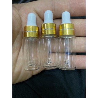 Combo 10 lọ chiết tinh dầu,serum 5ml nắp bóp hai màu trắng nâu.