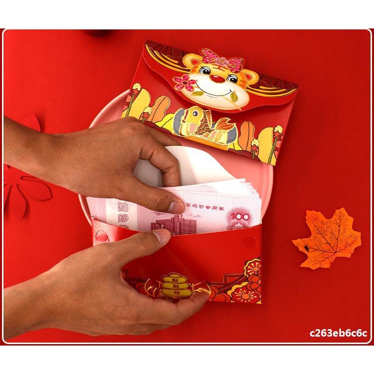 Bao lì xì con hổ tết nhâm dần 2022 mới cao cấp đẹp độc lạ - set 3 cái lixi chipi dễ thương - LANA QUEEN