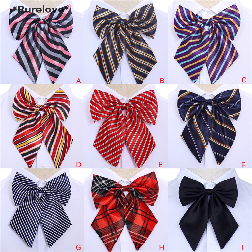 Nơ Đeo Cổ Bằng Lụa Kẻ Sọc Xinh Xắn Cho Nữ