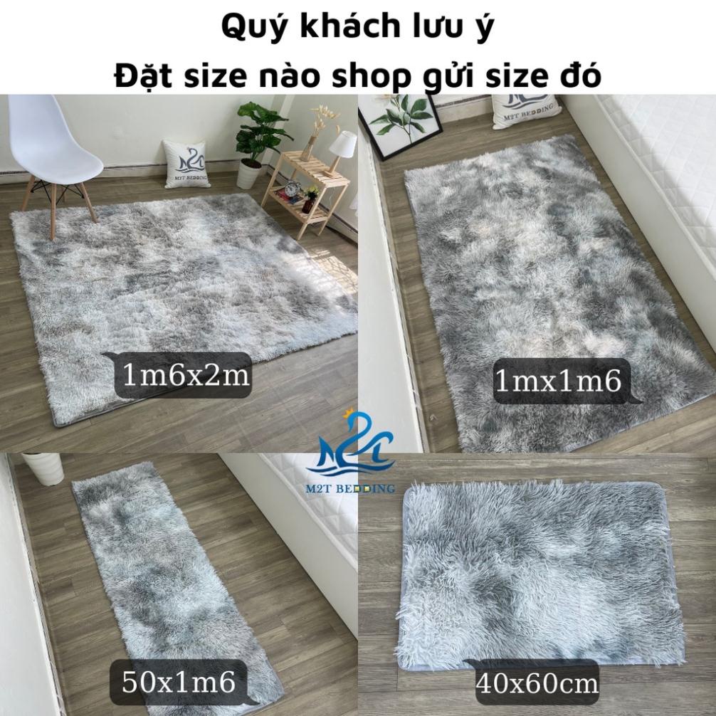 Thảm lông trải sàn M2T Bedding mềm mượt thảm màu loang decor trang trí phòng đủ size