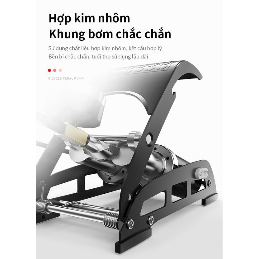 Bơm hơi kép đạp chân SUPER PUMP tiện lợi