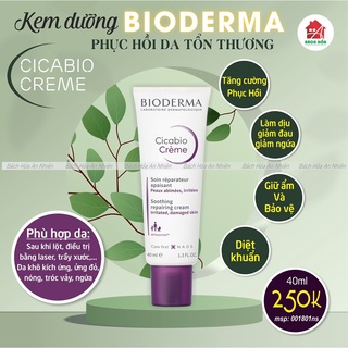 Kem Dưỡng Bioderma Cicabio Creme Hỗ Trợ Phục Hồi Và Làm Dịu Da, Hàng Pháp 40ml