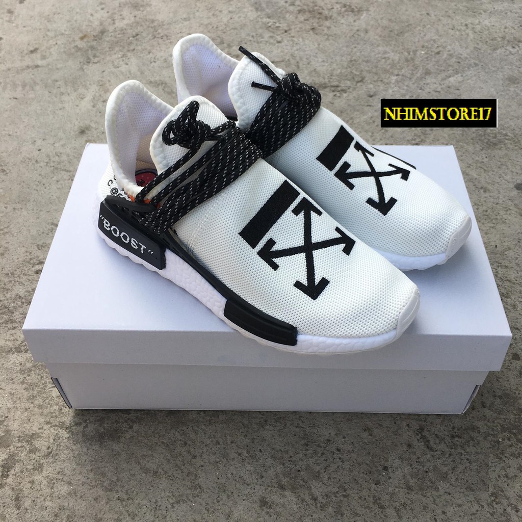 (FULL BOX) Giày Thể Thao Sneaker NMD HUMAN RACE Off White