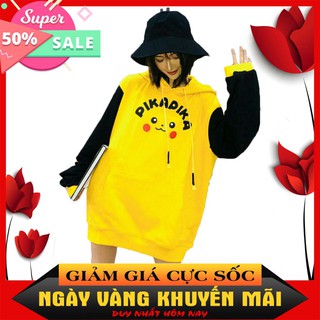Áo Khoác HOODIE PIKACHU Siêu Xinh Áo HooDie Đôi Siêu CuTe Dễ Thương