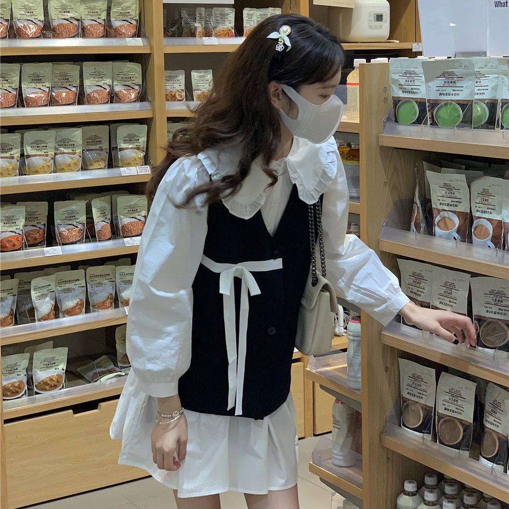 Đầm Tay Dài Cổ Búp Bê Mới