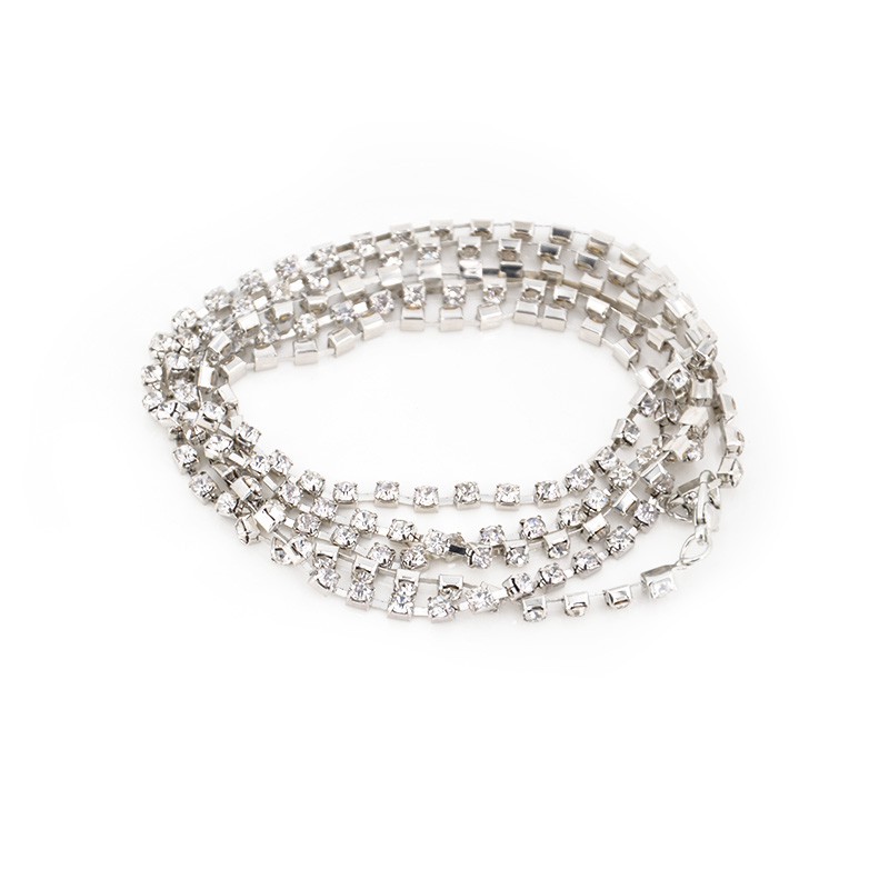 Dây Trang Trí Đính Hạt Đá 3MM Dây Xoàn Phụ Kiện Trang Trí Quần Áo Làm Trang Sức Handmade