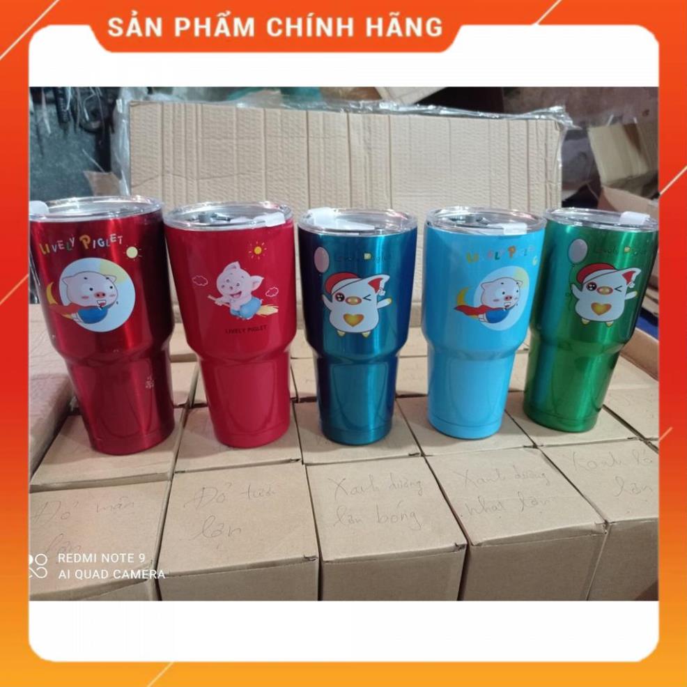Ly Giữ Nhiệt Thái Lan 900ml (Kèm Túi + 2 Ống Hút và Cọ Rửa)