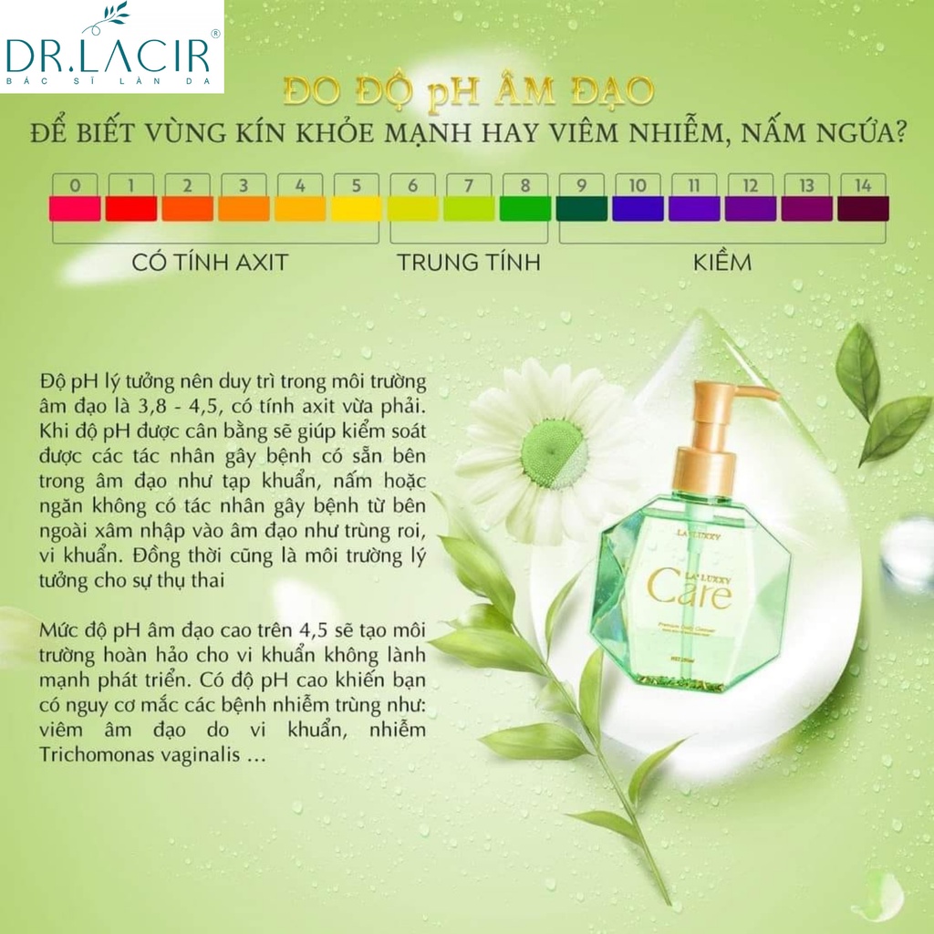 Dung dịch vệ sinh La'Luxxy Care giúp ngừa nấm ngứa,duy trì độ ẩm La'Luxxy Care DR.LACIR Chai 150ml LM41