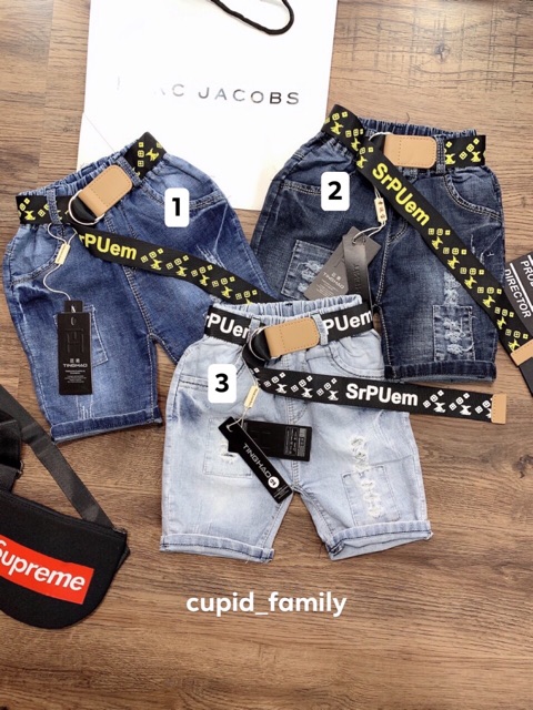 Quần jeans kèm thắt lưng cực chất cho bé trai - QBTLD