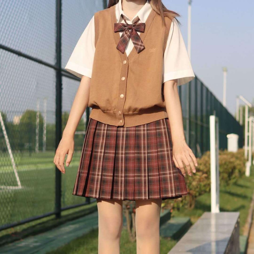 Áo Gile JK | Áo Gile Len Cổ V Khoác Ngoài Kiểu Dáng Học Sinh Phong Cách JK Nhật Bản, Trơn Basic Đơn Giản | BigBuy360 - bigbuy360.vn