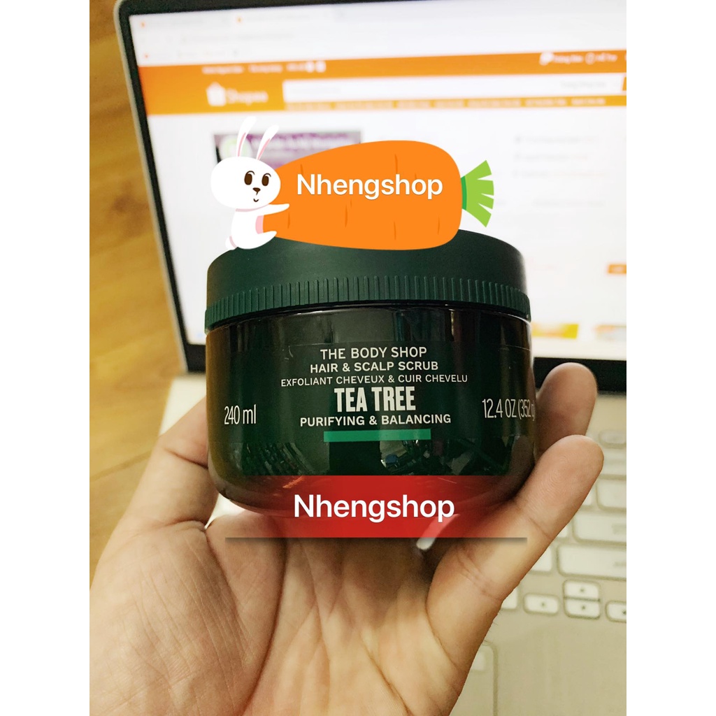 Tẩy Tế Bào Chết Cho Da Đầu The Body Shop Fuji Green Tea / Tea tree