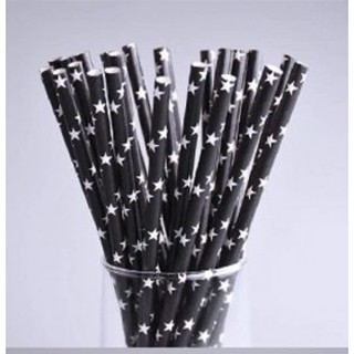 Set 25 ống hút giấy hình ngôi sao