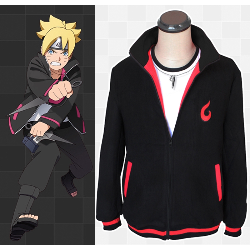 Anime Naruto Uzumaki Boruto Lông Cừu Trang Phục Hóa Trang Boruto Áo Khoác Hàng Ngày