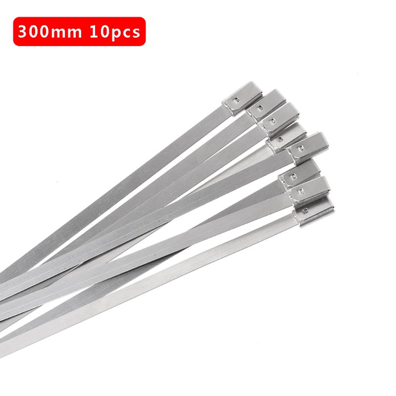 Set 10 dụng cụ buộc cáp/ống thoát nhiệt bằng thép không gỉ