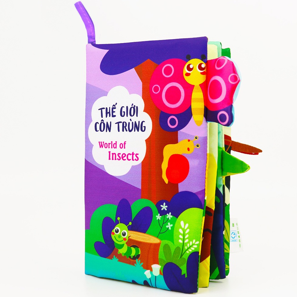 Sách vải cho bé PiPoVietnam tương tác đoán đuôi - Thế giới côn trùng