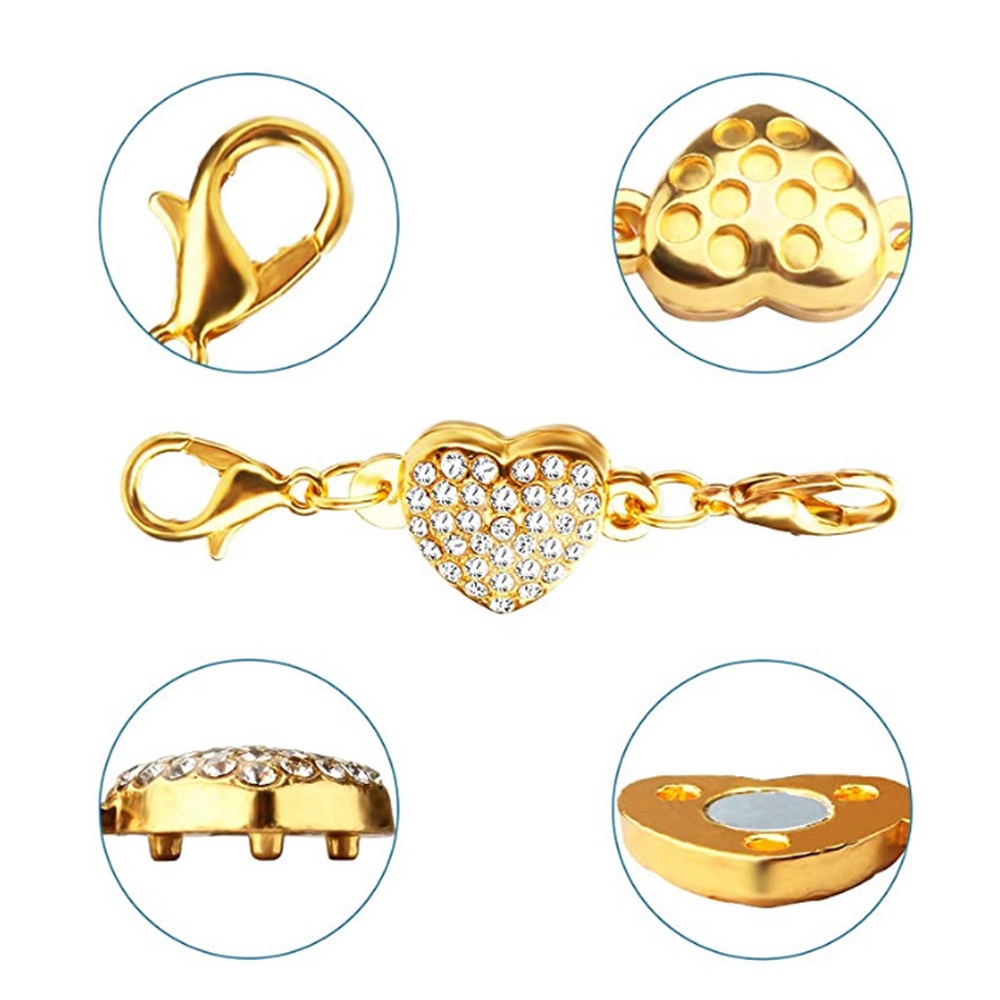 Khóa Cài Nam Châm Hình Cầu Màu Vàng/Bạc Quyến Rũ Làm Trang Sức Cho Nữ