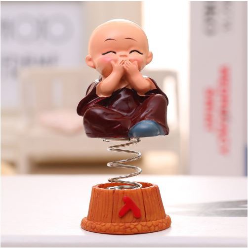 Bộ 4 tượng chú tiểu lắc lư theo xe
