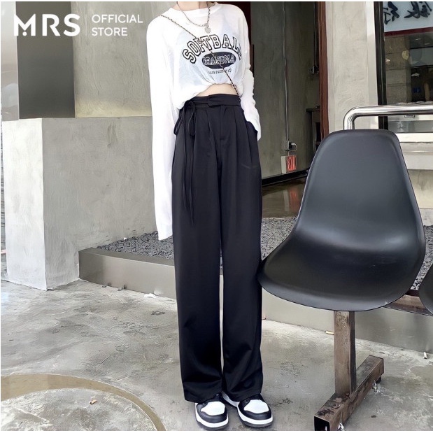 Quần Nữ Ống Rộng với thiết kế thắt nơ xinh xắn chất Tuyết Mưa - Quần Ống Suông Culottes Đi Học Đi Làm Siêu Xinh QN779