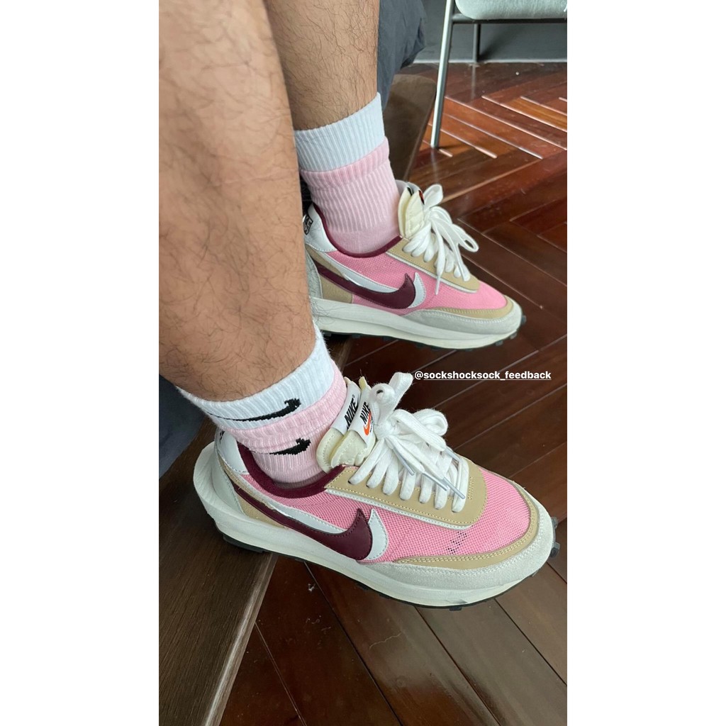 Tất Double Layer ✔️ ✔️ Một Tất Hai Layer Swoosh Vớ Nam Nữ Cổ Trung Có Đệm Cushion Thoáng Khí - SSS