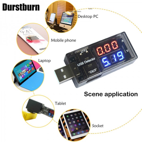 Usb Kiểm Tra Điện Áp Với Màn Hình Hiển Thị Kép Tiện Dụng