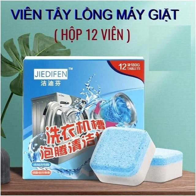 Viên Tẩy Lồng Máy Giặt [ Hộp 12 Viên ]