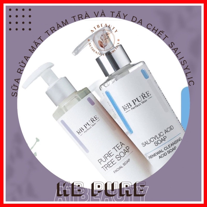 Sữa rửa mặt KB pure và Tẩy tế bào chết KB pure 100ml