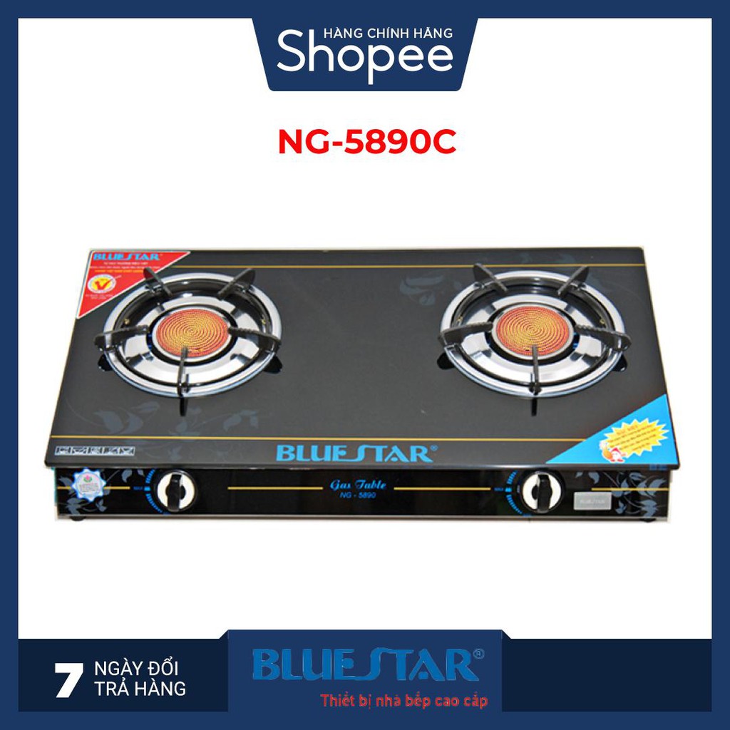 Bếp gas hồng ngoại Bluestar NG-5890C, Điếu gang đúc nguyên khối