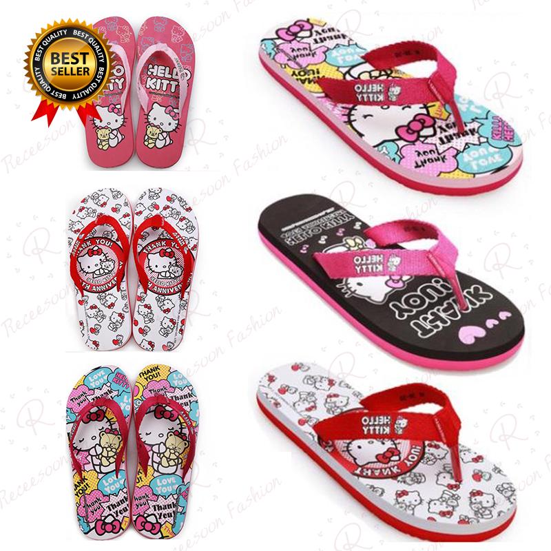 Dép kẹp đi biển hình Hello Kitty cho bé gái