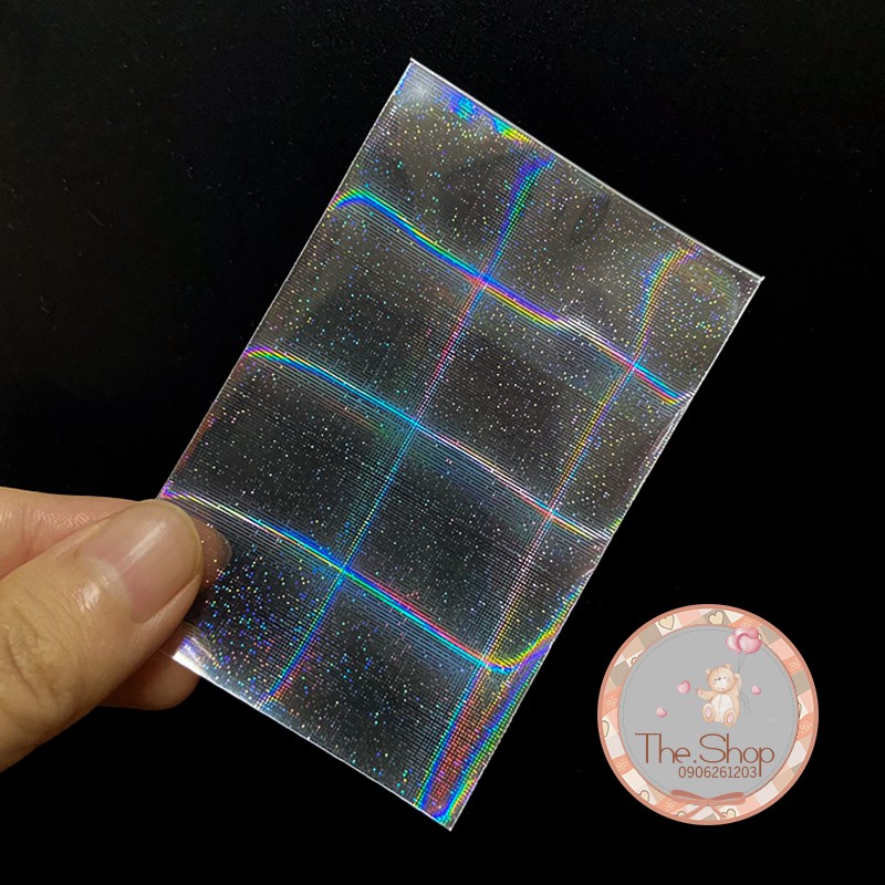 Sleeve Hologram Bọc Bảo Vệ Thẻ Bài Hiệu Ứng Đường Kẻ - Set 50 Chiếc