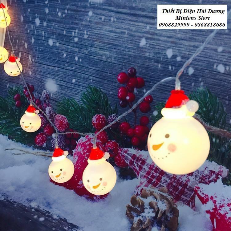 Đèn nháy người tuyết trang trí giáng sinh decor cây thông không khí ý nghĩa - dùng pin và cắm điện - Bảo hành 1 năm