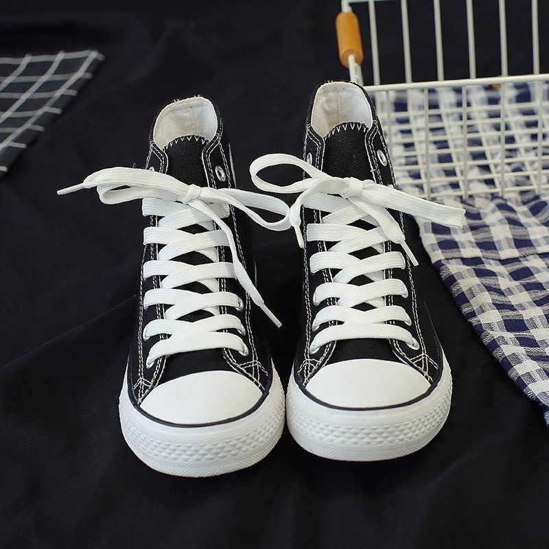 Giày sneaker nữ thể thao đi học đẹp đế cao trắng đen JAENIA G002