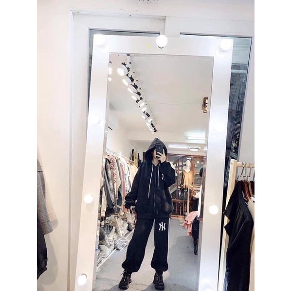 Set Nỉ nữ [FREESHIP] 🌸 Bộ đồ quần ống boom áo dài tay hoodie form rộng dành cho nữ Ulzzang 🌸 | BigBuy360 - bigbuy360.vn