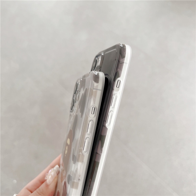 BAPE Hoạt Hình Ốp Điện Thoại Mềm Trong Suốt Họa Tiết Rằn Ri Cho iphone15 15pro 15promax 14promax 14 14pro 13 13pro 13promax 12 11