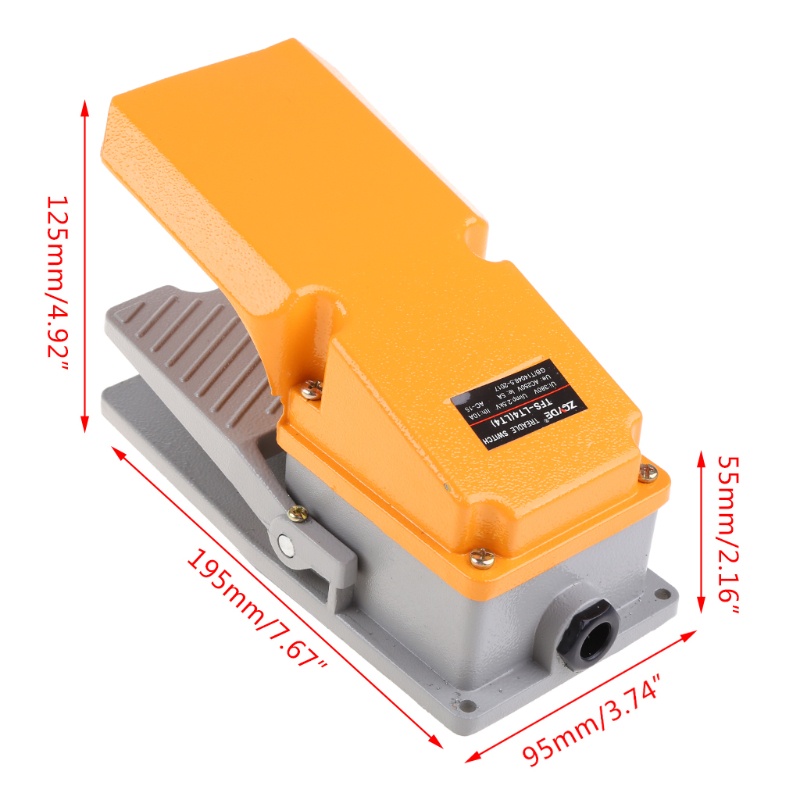Công Tắc Bàn Đạp Tự Khởi Động Bằng Nhôm AC 380V 15A LT4
