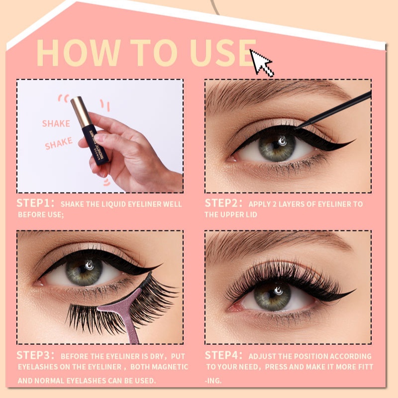 [Hàng mới về] Bút kẻ mắt KIMUSE có từ tính dễ sử dụng đa năng