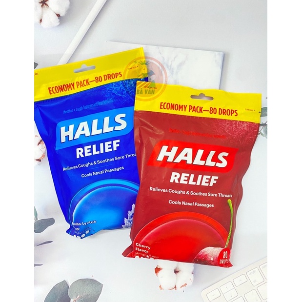 Kẹo HALLS ngậm giảm đau họng và ho đủ vị