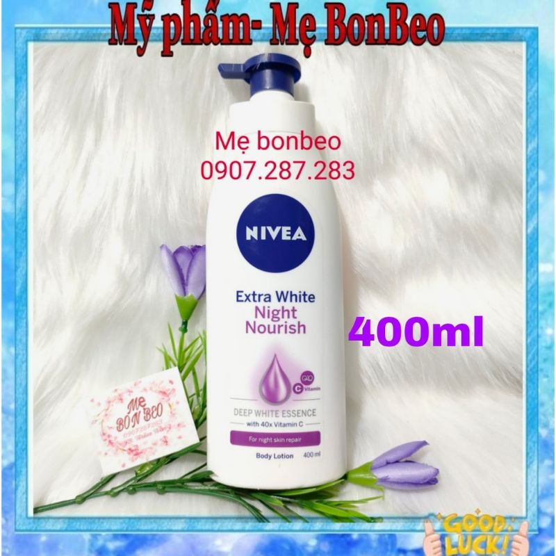 Bộ 2 sữa dưỡng thể trắng da Ngày 400ml &amp; Đêm NIVEA 400ml