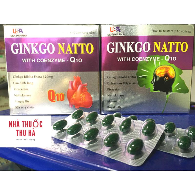 GINKO NATTO  WITH COENZYM Q10 giúp bổ não tuần hoàn não