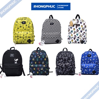 Balo Đi Học, Balo Unisex V.A.N.S Old Skool Checkerboard Backpack, Marvel, Snoopy, Penut - SB11