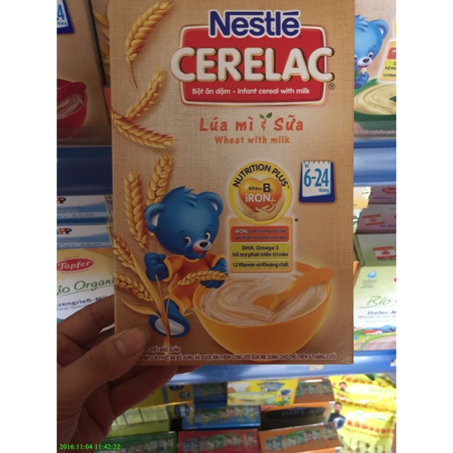 Bột ăn dặm  nétle cerelac vị lúa mỳ sữa