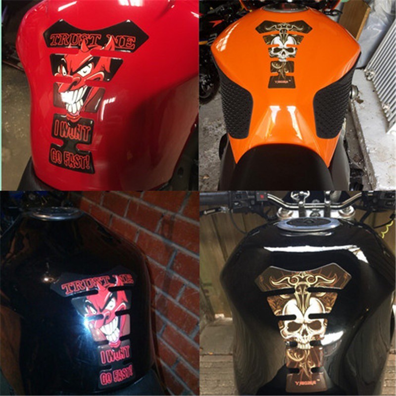 Miếng decal 5 phong cách khác nhau dán trang trí bảo vệ bình xăng xe moto và xe hơi